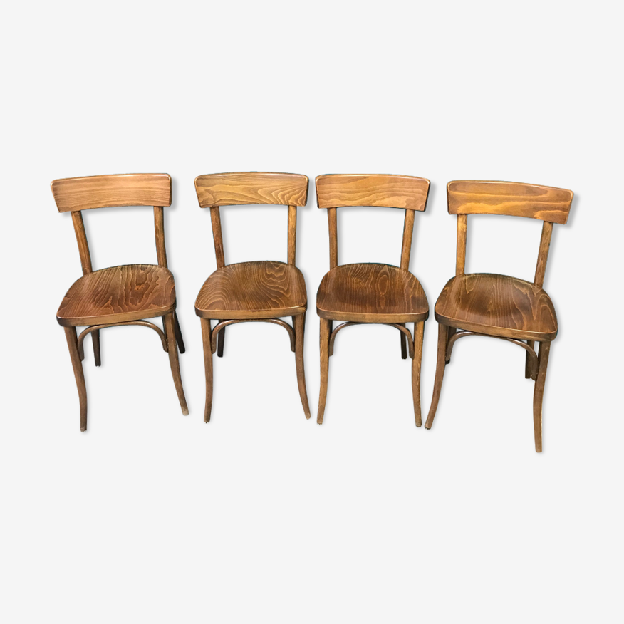 Série de 4 chaises Thonet bois courbé | Selency