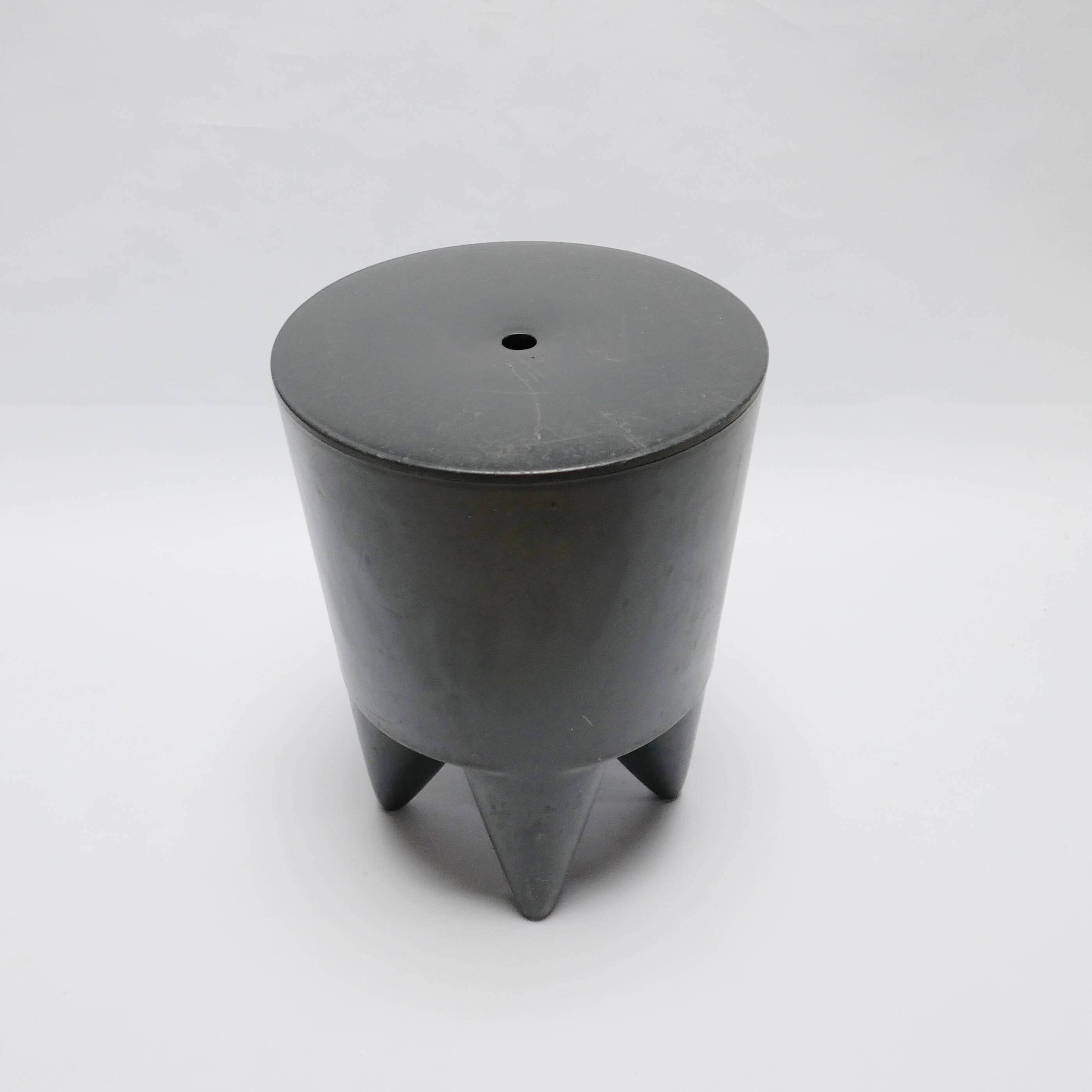 Black stool designed by Philippe STARCK, vintage. 1970-1980