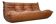 Togo Sofa in Brown leather attributed to Michel Ducaroy for Ligne Roset.