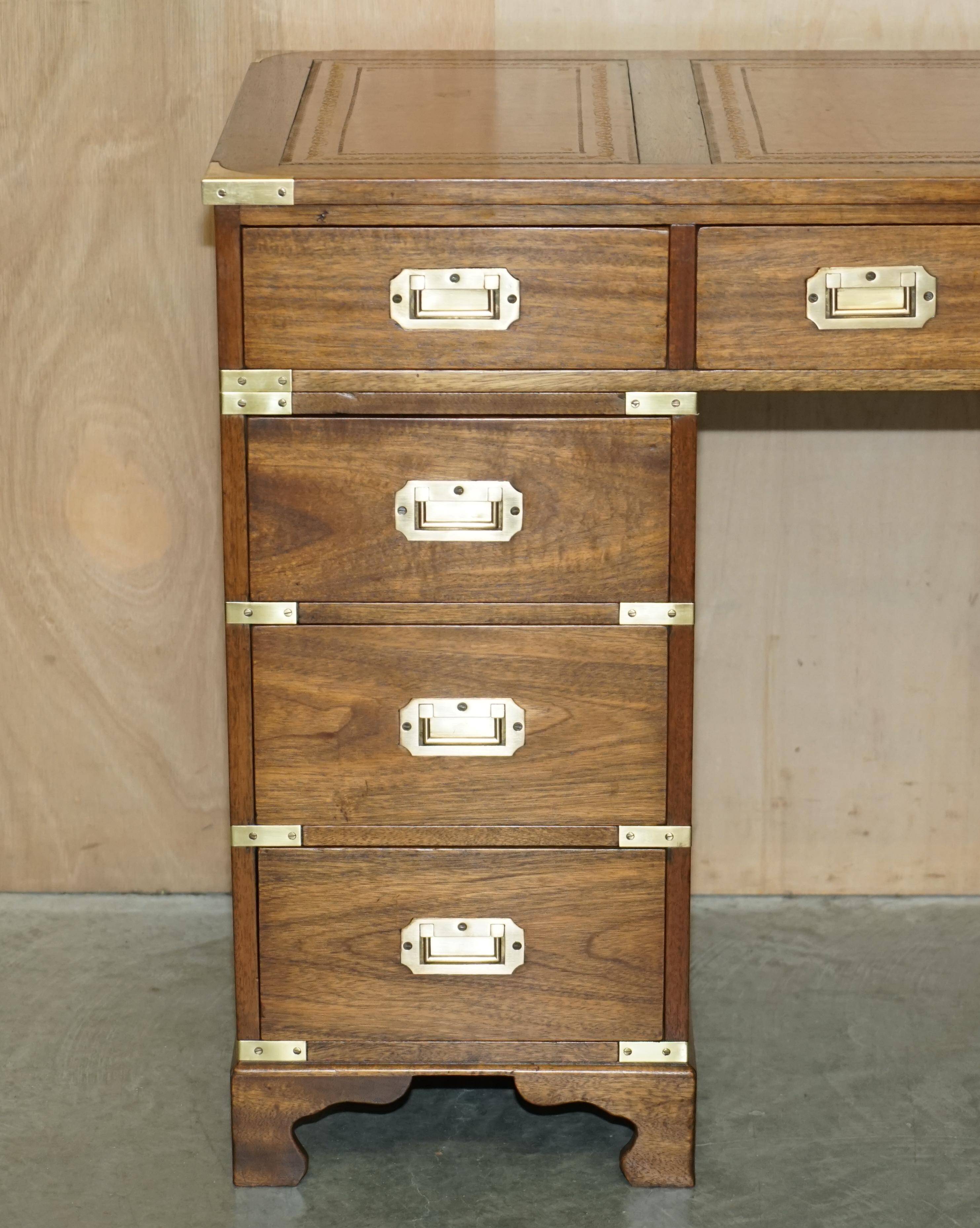 Restored leather military campaign desk Harrods Kennedy