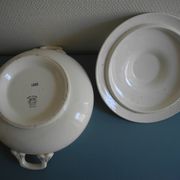 old vegetable soup tureen Terre Fer Choisy Roi antique French dish