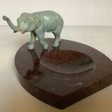 Marble elephant ashtray/trinket tray
