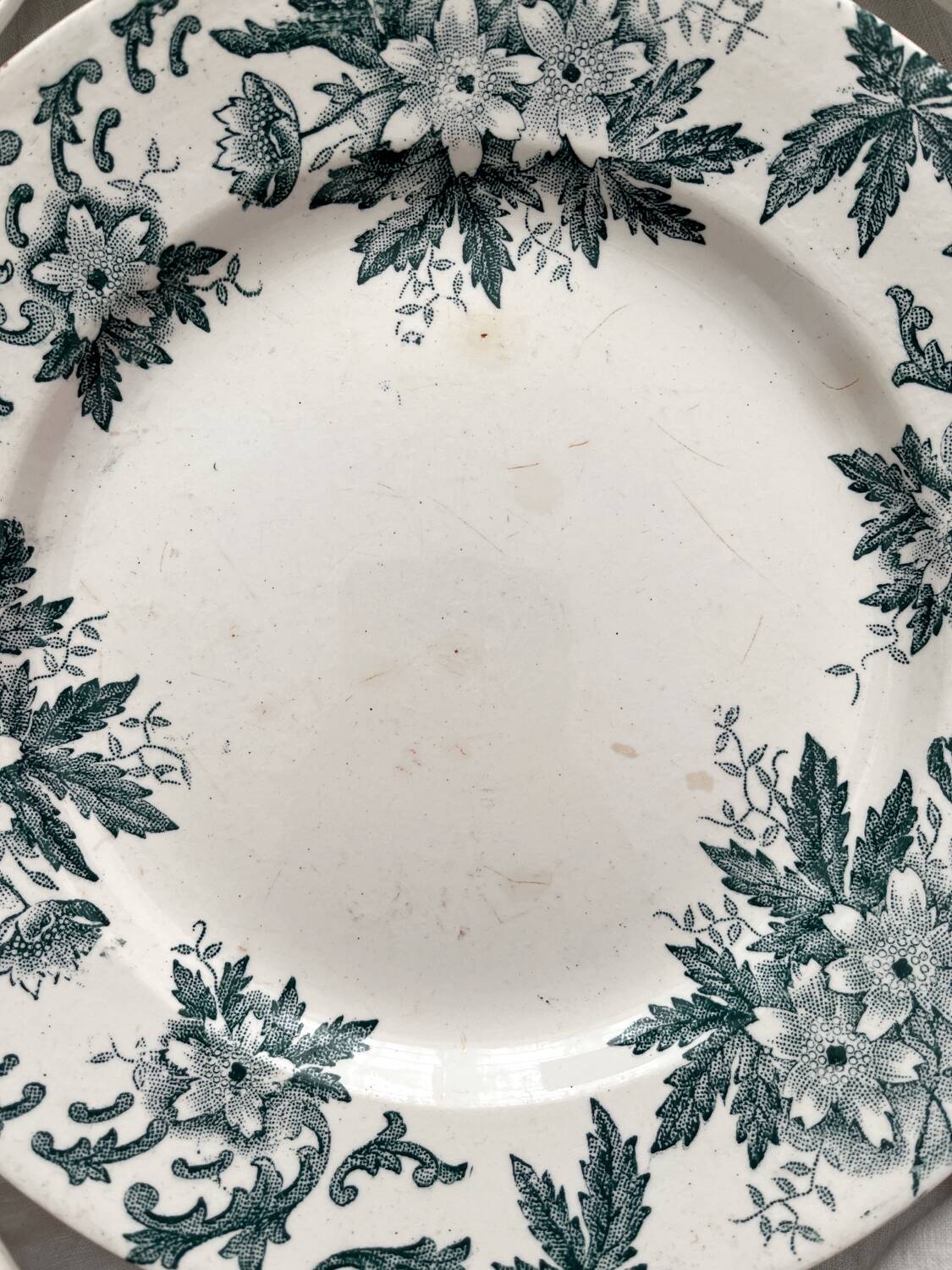 6 mismatched Saint Amand ironware dessert plates