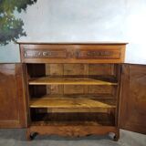 Louis XV high sideboard in cherry wood, Louis XV style