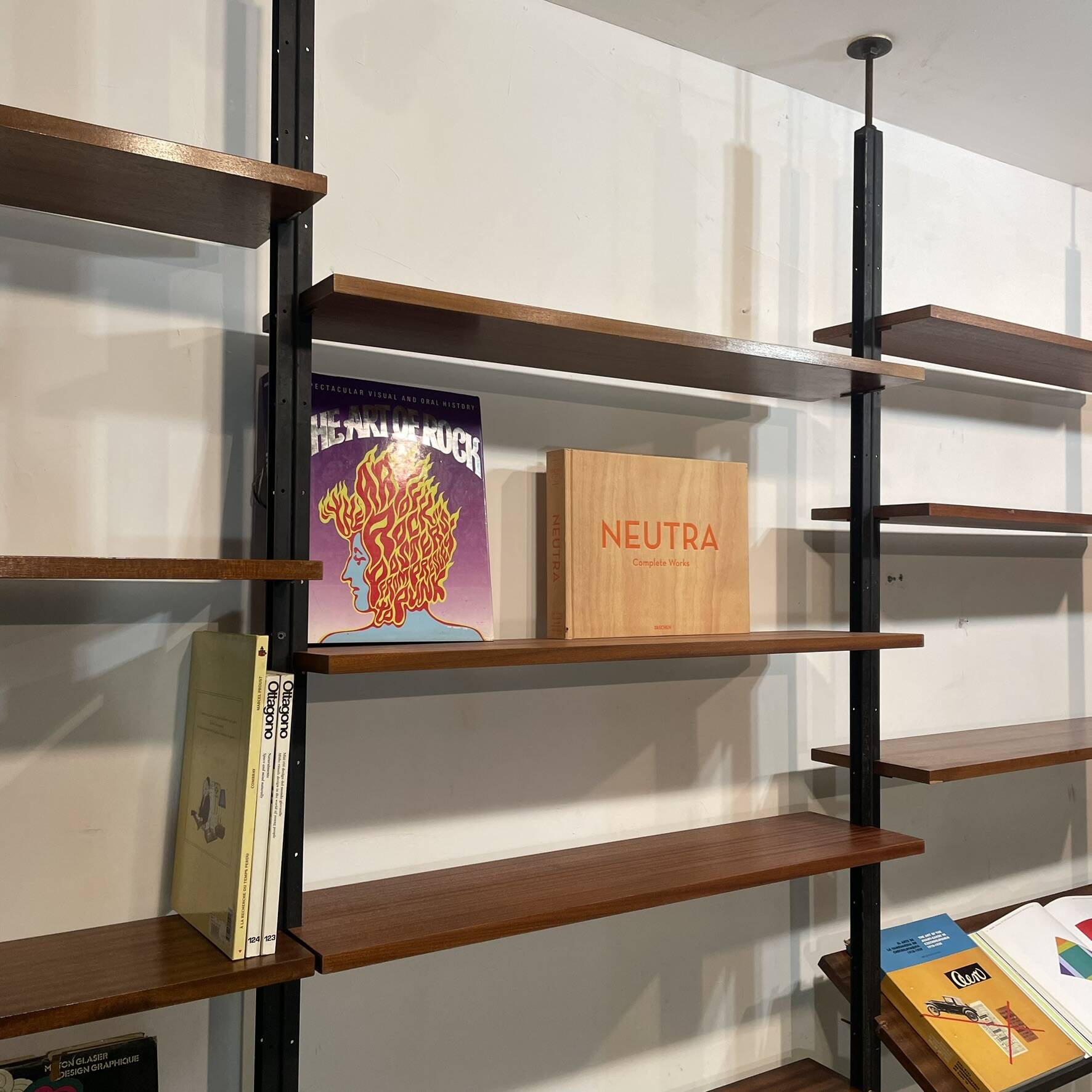 Rosewood Wall or Floor/Ceiling Bookcase