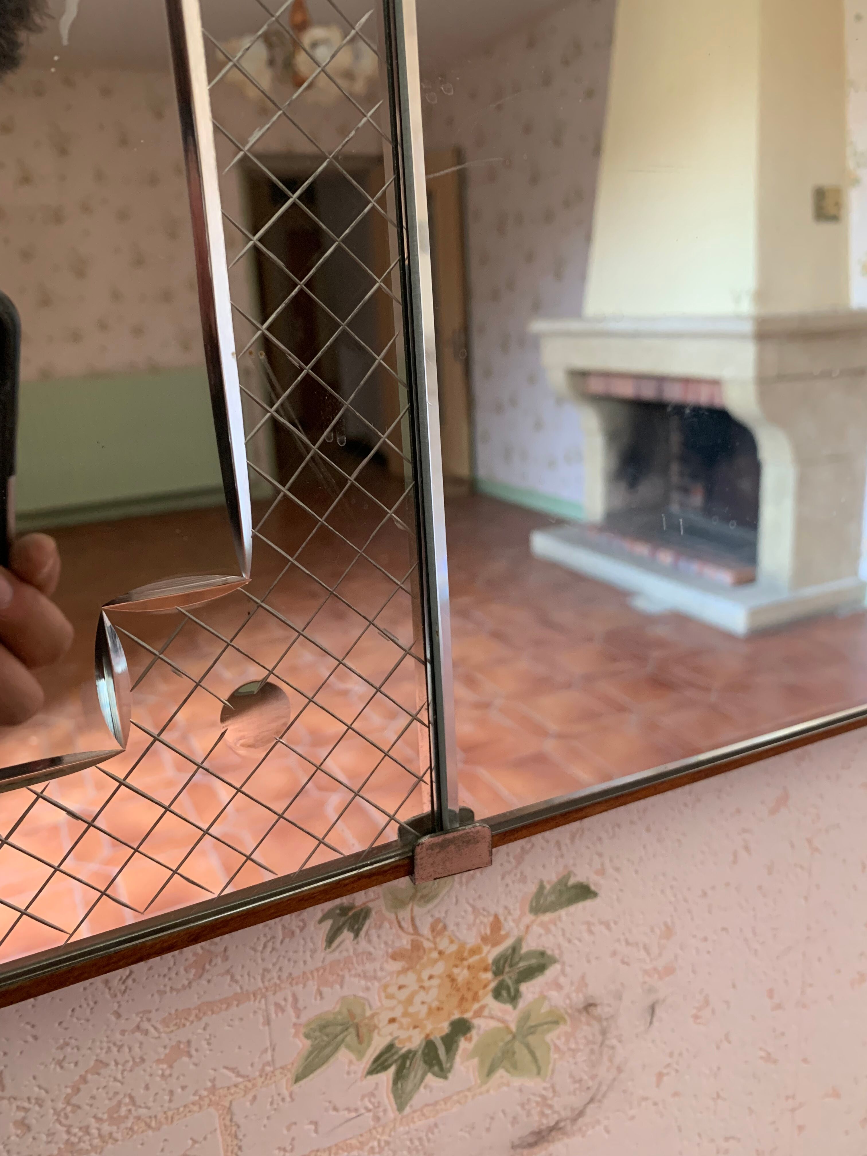 Venetian bistro mirror 200 x 100 cm - 50s
