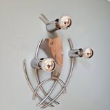 Vintage chrome metal wall light, 70s