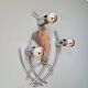 Vintage chrome metal wall light, 70s