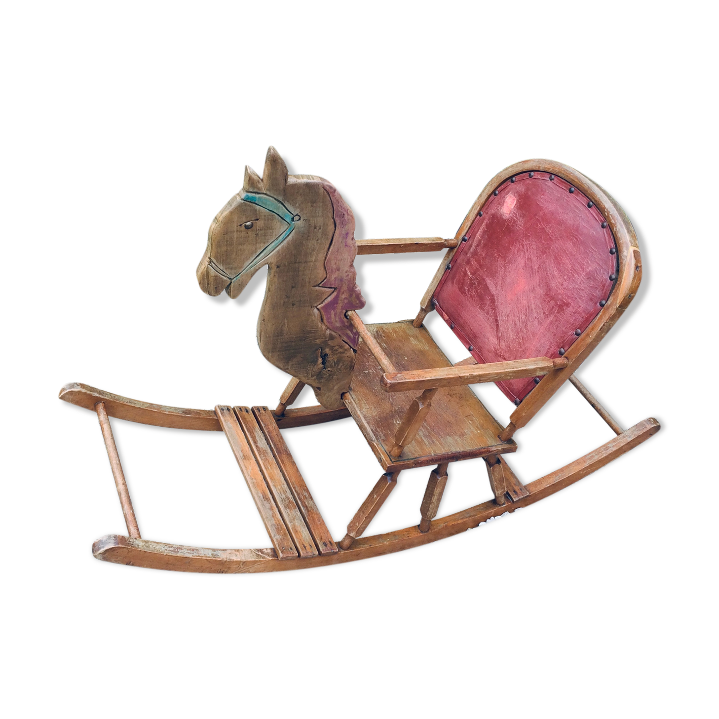 Child rocking horse wooden