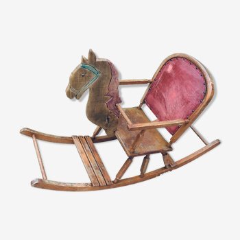 Child rocking horse wooden