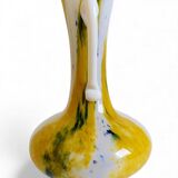 Cristallerie de Clichy White Opaline Pitcher Vase, Handmade in France