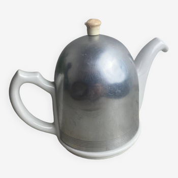 Old Nomar porcelain and steel teapot