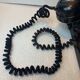 Téléphone à cadran en bakelite noire