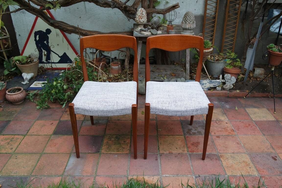 Duo of NF chairs in teak