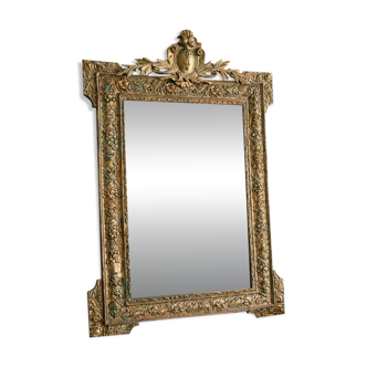 Large gilded patinated Louis XV mirror