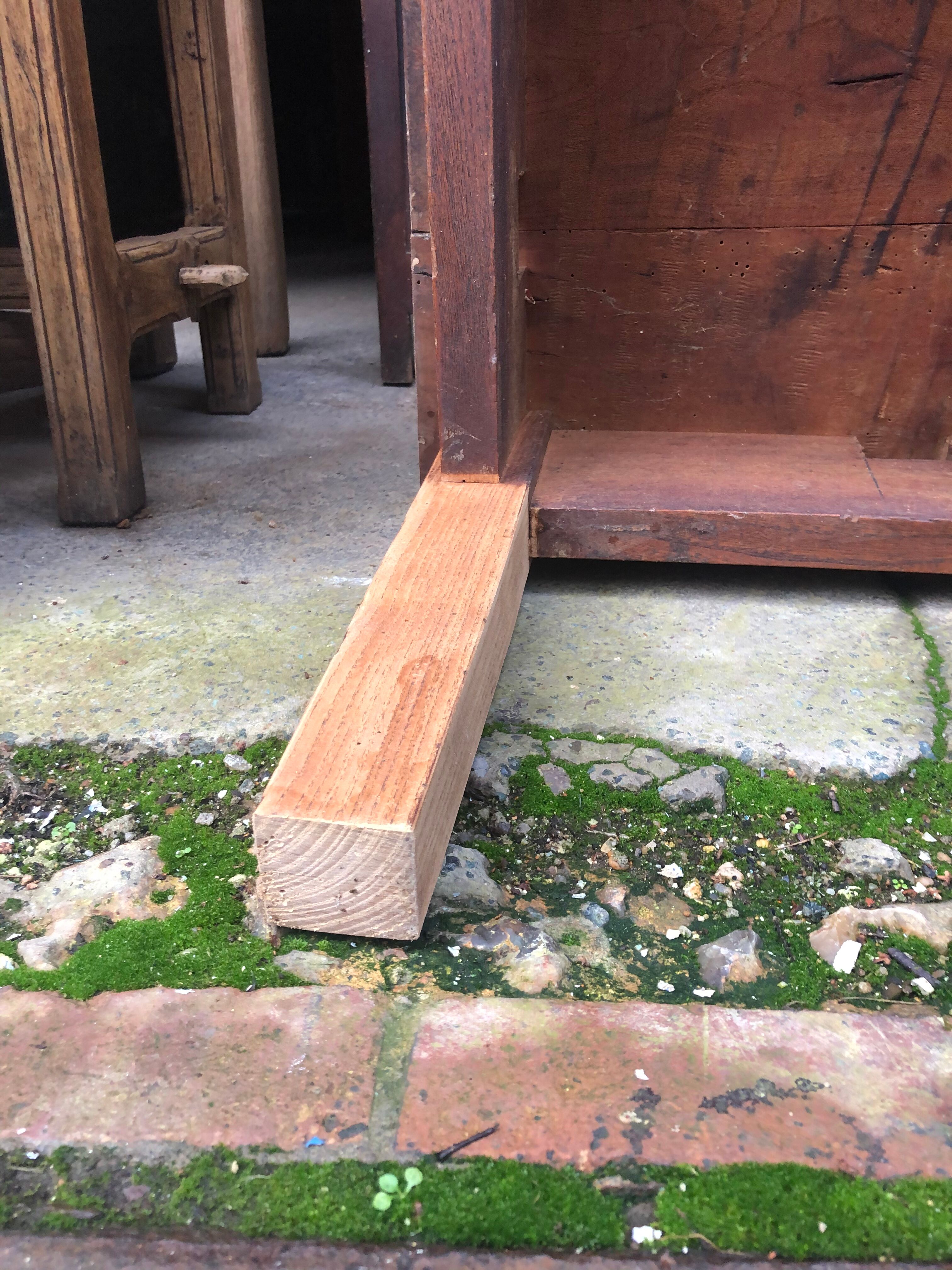 Raw wood farm table coffee table