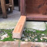 Raw wood farm table coffee table