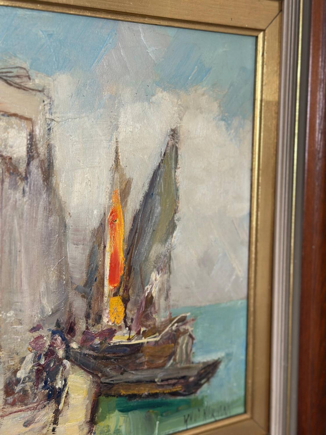 Swedish Oil on Panel – “Venice” by Knut Norman – Vintage & Framed