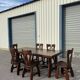 Dining table and 6 chairs by Guillerme and Chambron