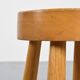 Solid pine stool, Charlotte Perriand 1960s