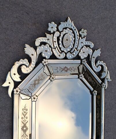 Former mirror of venice XIX th 128x84cm