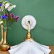Vintage white opaline lampshade wall light