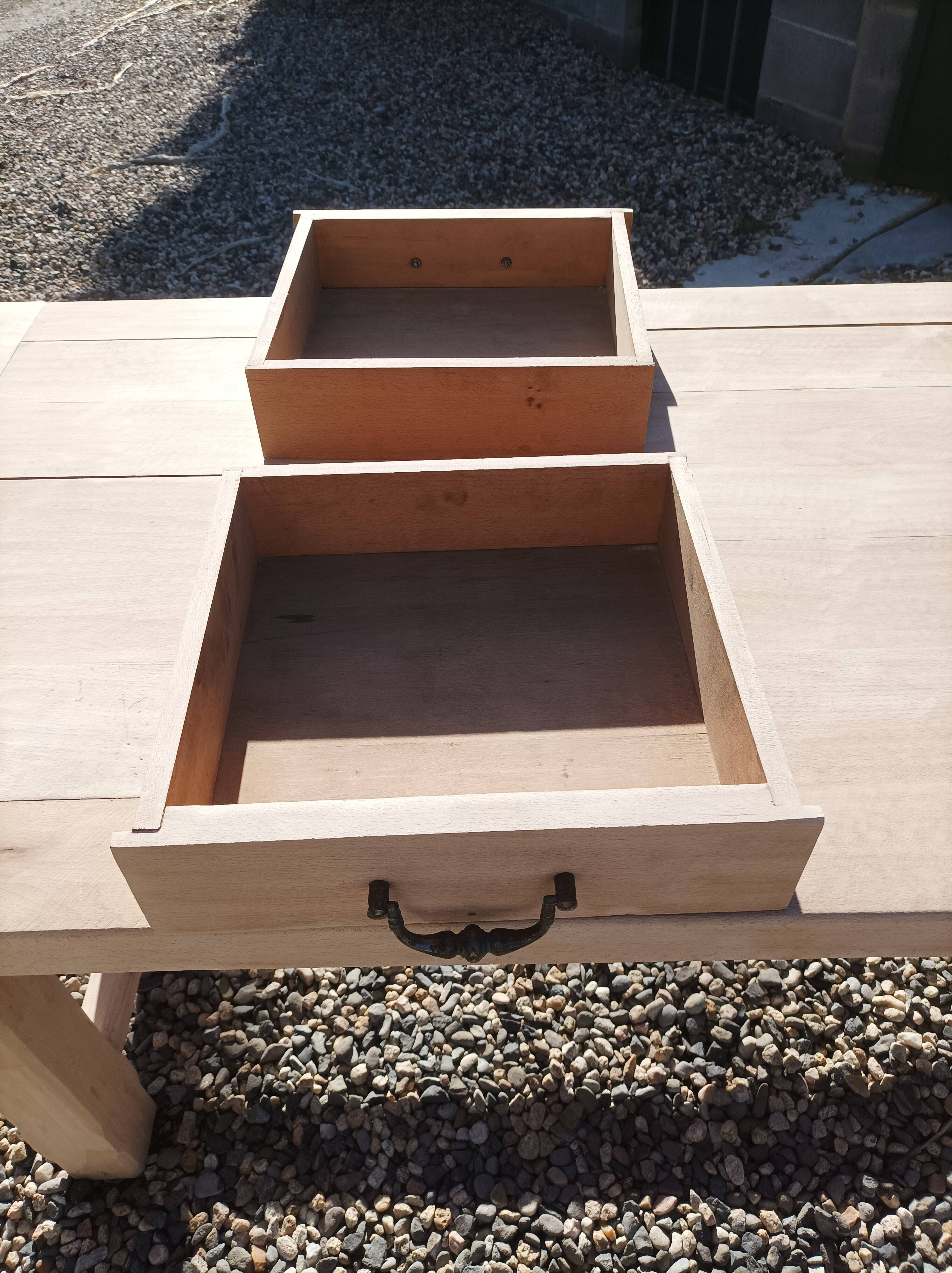 Farmhouse table with drawers