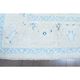 1970s Vintage Persian Handmade Wool Cotton Light Blue Area Rug 291x397