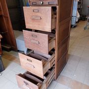 Antique trade furniture - oak filing cabinet - 1930s/40s