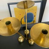 Pair of modernist bronze candlesticks