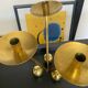Pair of modernist bronze candlesticks