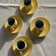 Set of 4 vintage yellow Italian espresso cups and saucers.
