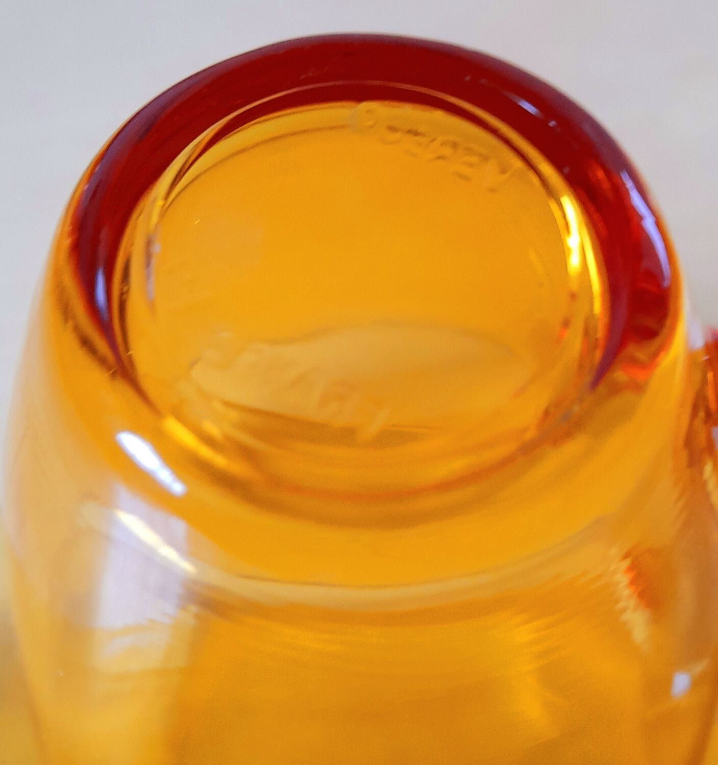 70s amber glass cups