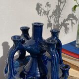 Candlestick in blue Tamegroute