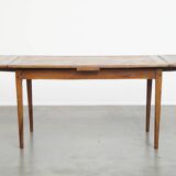 English Antique Extendable Dining Table in Elm and Cherry Wood