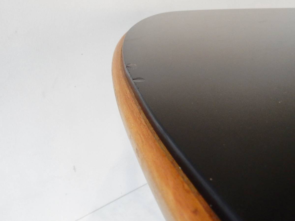 Wood and glass triangle shaped coffee table for Opal Kleinmöbel, Germany 1950's/1960's
