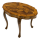 Table basse en noyer italien de style baroque du XXe siècle