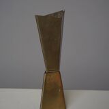 Cubist metal Vase attributed to WMF. 1930s