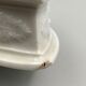 Inkwell late eighteenth early nineteenth white porcelain antique decoration
