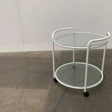 Postmodern Glass Side Table or Dessert Table