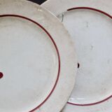 6 vintage earthenware dessert plates - Floral design