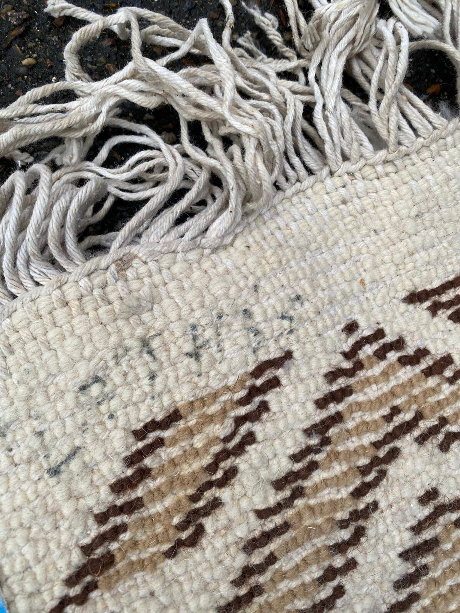 Handmade knotted Berber Moroccan wool rug 170x225cm