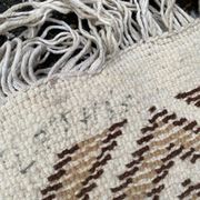 Handmade knotted Berber Moroccan wool rug 170x225cm