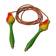Old wooden jump rope toy painted in the shape of pear fruit ref