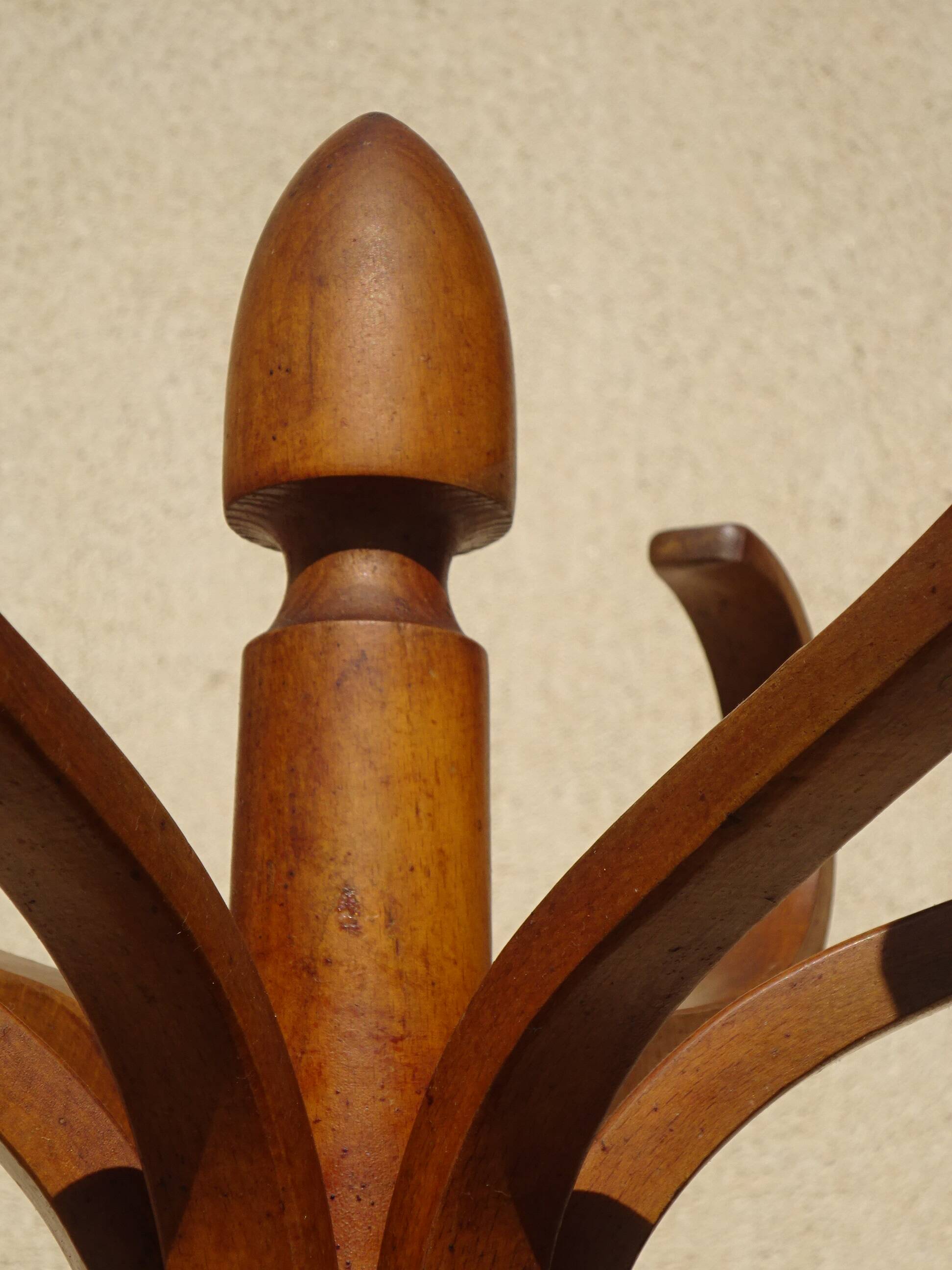 vintage parrot coat rack in bent wood