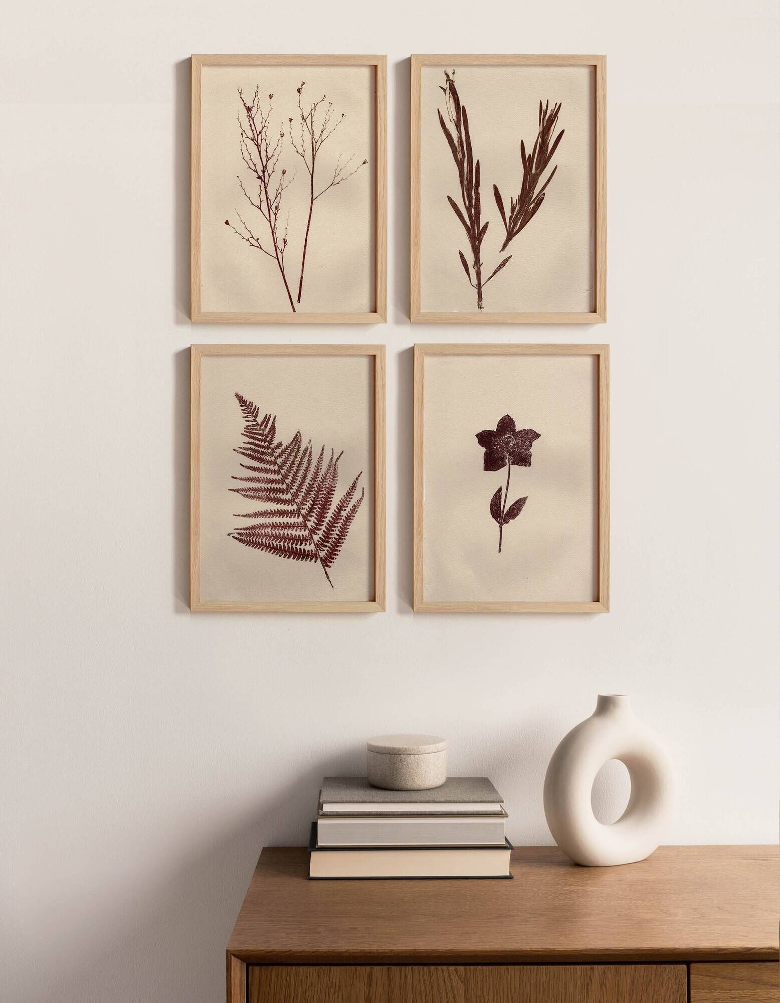 Collection de peintures herbiers sur papier signées Eawy