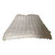 White cotton crochet bedspread with squares