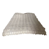 Couvre lit crochet en coton blanc à carrés
