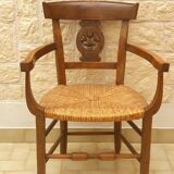 Directory straw armchair