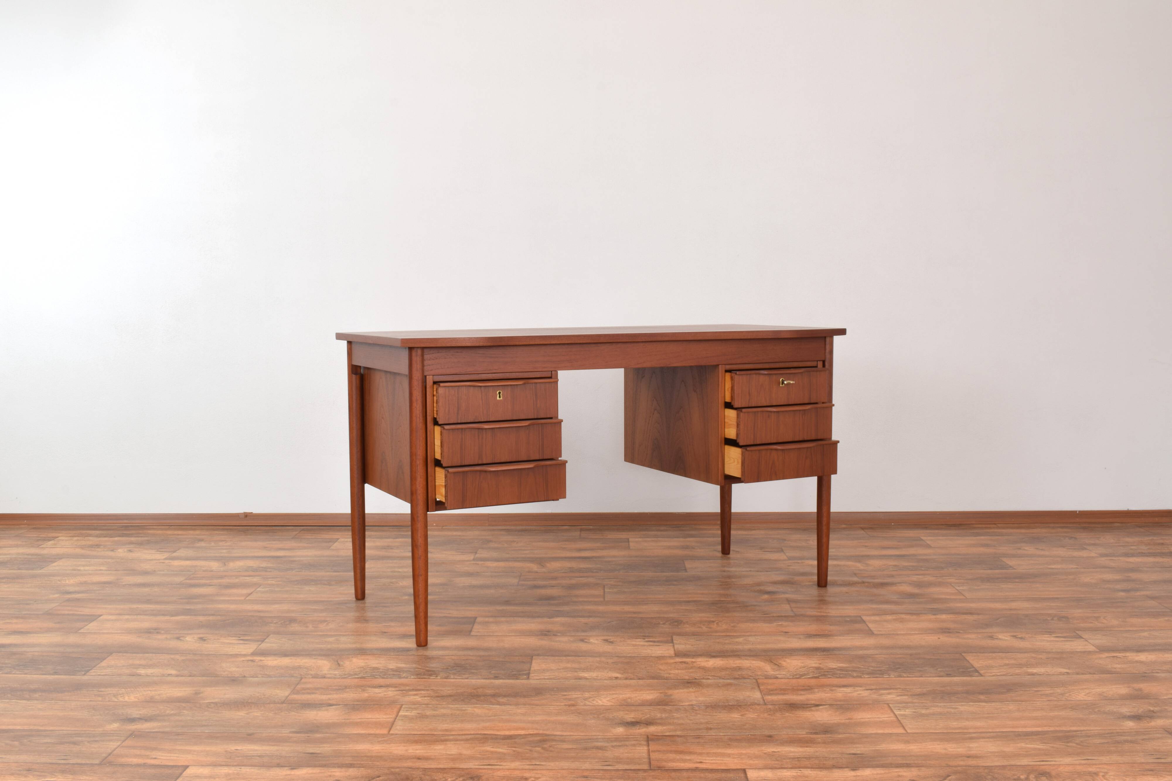 Mid-Century Danish Teak Desk, 1960s.